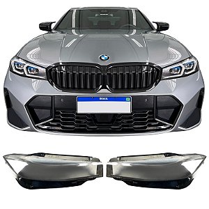 Lente Farol BMW Série 3 M 320 330 340 Par Direito e Esquerdo