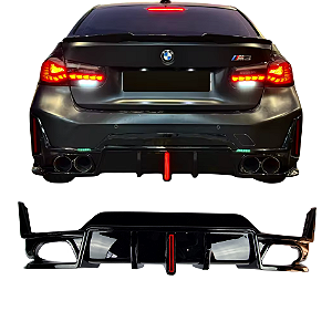 Difusor traseiro BMW 320M 330e Black Piano com Break Light M