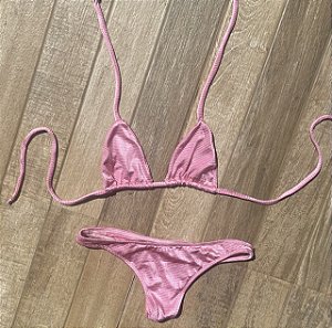 Biquíni Safira Rosa Canelado