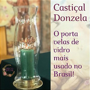 Castiçal de Vidro Donzela-Porta Velas