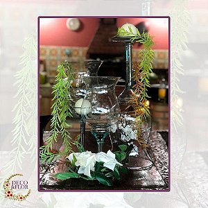 Taça Decorativa de Vidro Napoli - 50 x 20 cm