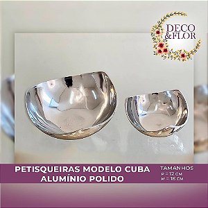 Petisqueira Cuba em Alumínio Polido - Média
