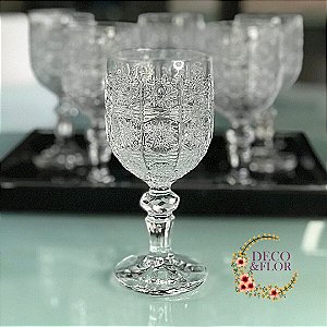 Taças de vinho-Jogo 6 taças-Vidro Transparente 210 ML