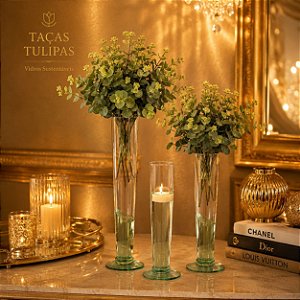 Taças Decorativas Tulipas 35 cm - Decoração de Festas