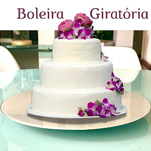 Boleira Giratória-Centro de Mesa- Vidro Temperado
