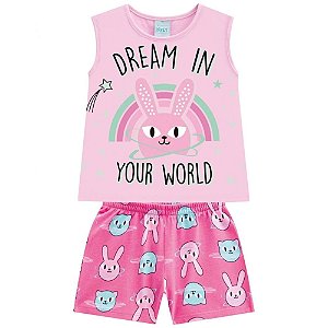 Pijama Infantil Menina Blusa Short