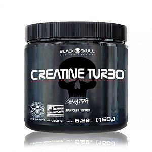 Creatina Turbo Caveira Preta 150g Black Skull