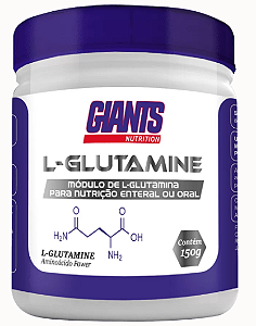 L- Glutamine Pura 150g Giants Nutrition Para Alimentação Enteral ou Oral