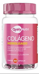 Colágeno hidrolisado Com Vitaminas e Biotina 60 Capsulas Qualynutri