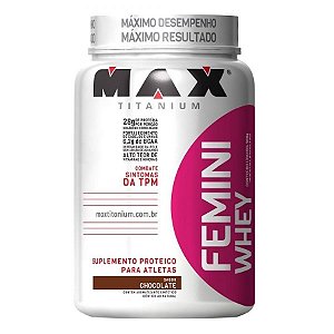 Femini Whey 900g Max Titanium - Whey Concentrado com Colágeno