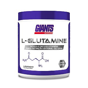 L- Glutamine Pura 300g Giants Nutrition Para Alimentação Enteral ou Oral