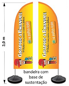 WIND BANNER/KIT COMPLETO BANDEIRA E BASE