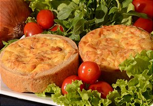 QUICHE DE FRANGO COM REQUEIJÃO LIGHT (6 unidades - 110g cada)