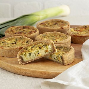 QUICHE ALHO PORÓ (6 unidades - 110g cada)