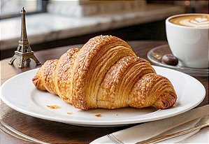 CROISSANT FRANCÊS FOLHADO (7 unidades - 80g cada)