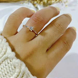 Anel Solitário Zircônia AN0006