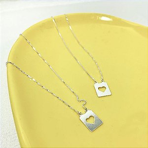 COLAR ESCAPULÁRIO CORAÇÃO VAZADO | CL0005