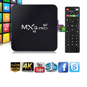Smart TV Box MXQ Pro 4K 5G 16GB RAM expansível até 128, 256GB ROM - Android 12.1