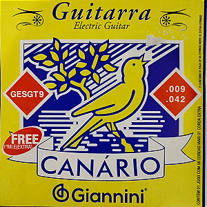 Encordoamento Para Guitarra .009 Série Canário Giannini GESGT9