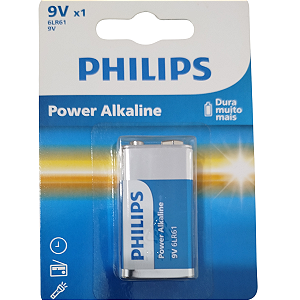 Bateria Philips Alcalina 9V 6LR61 Power