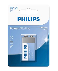 Bateria Philips Alcalina 9V 6LR61 Power