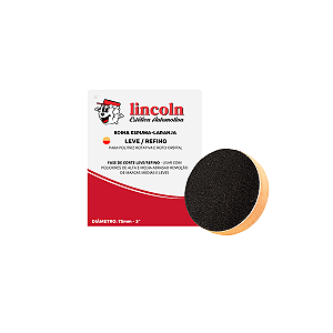 BOINA DE ESPUMA FLAT LARANJA CORTE LEVE/REFINO SEM INTERFACE 3"- LINCOLN