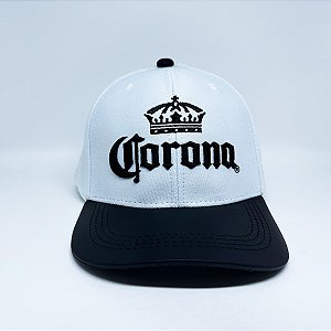 Boné Corona Branco e Preto