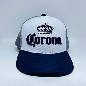 Boné Corona Branco e Azul