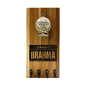 Porta chaves e abridor de garrafa de parede Brahma