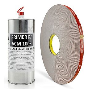 KIT Primer e Dupla Face Cv150 12mm Promotor I9 Aderência Acm