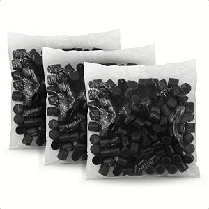 300 Ponteira Para Banner Preta 19mm 3/4 Faixas Acabamento Cabo Bastão