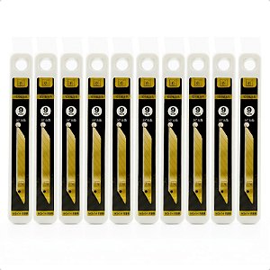 Lamina 30 Graus Gold Estilete 9mm Profissional Caixa com 100 Unidades