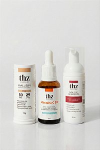 KIT SKIN ROUTINE - Vitamina C + Mousse + Stick com cor