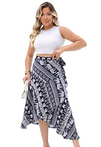 Saia Indiana Transpassada Verão Modelo Luxo