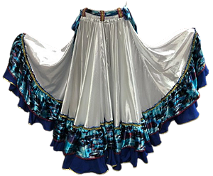 Saia Cigana Modelo 2 Babados com 17 metros de roda