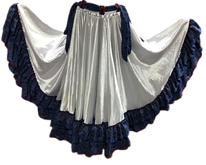 Saia Cigana Modelo 2 Babados com 17 metros de roda