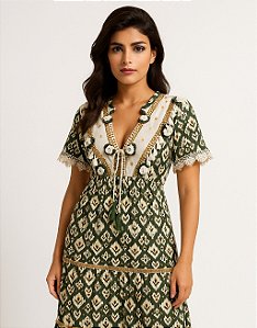 Vestido Longo Modelo Luxo Bordado Moda Indiana