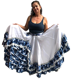 Saia Cigana Modelo Espanhola com 14 metros de roda