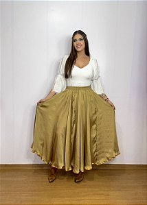 Saia longa dança cigana umbanda candomblé com 10 metros de roda pomba gira cigana