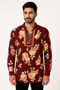 Camisa Cigana Cowboy Moda Luxo Estampada