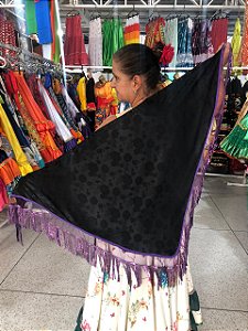 Lenço Xale Longo Feminino Renda Moda Luxo Melhores Presentes