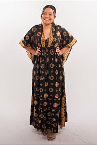 Vestido Longo Modelo Luxo Bordado Moda Indiana