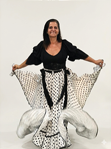 Saia Longa Cigana Modelo 1 Babado com 14 metros de roda