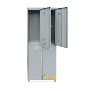 Roupeiro de Aço 4 Portas com Pitão para Cadeado