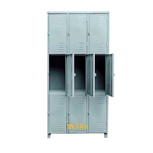Roupeiro de Aço 9 Portas com Pitão para Cadeado