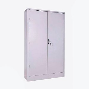Armário de Aço com 2 Portas e 3 Prateleiras – 150x90x35 com Fechadura