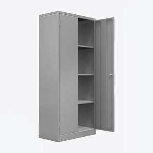 Armário de Aço com 2 Portas e 3 Prateleiras – 170x90x35 com Fechadura