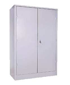 Armário de Aço para Escritório com 2 Portas e 4 Prateleiras Reguláveis 198x120x45 com Maçaneta