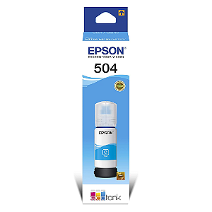 Garrafa de Tinta Original Epson EcoTank T504 Ciano T504222