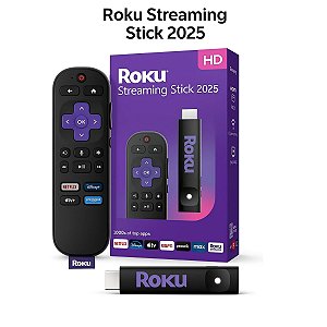Roku Streaming Stick 2025 HD HDMI Controle por Voz Full HD